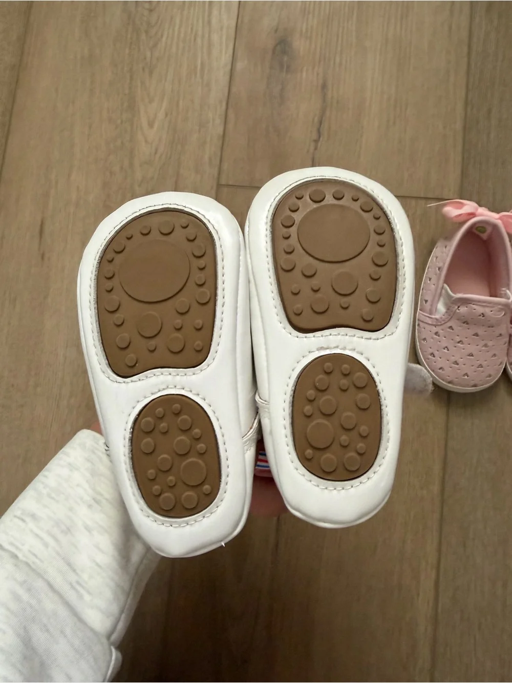 Kids Pink & White Ballet-Style Shoes with Bows